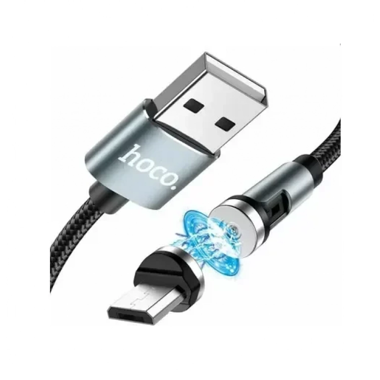 Hoco Braided / Magnetic USB 2.0 to micro USB Cable Μαύρο 1.2m (U94)