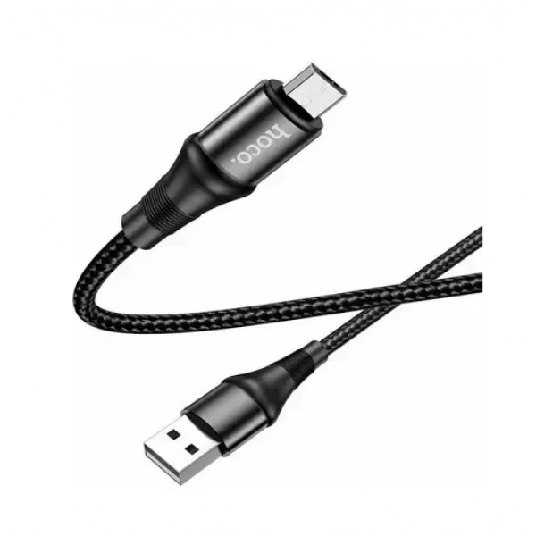 Hoco Braided USB 2.0 to micro USB Cable Μαύρο 1m (X50 Excellent)