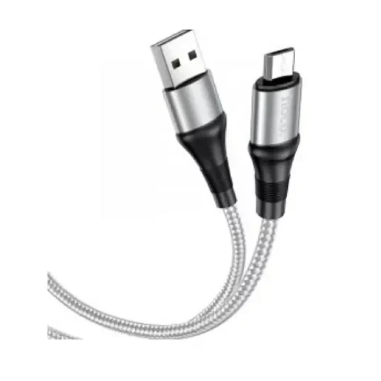 Hoco X50 Braided USB 2.0 to micro USB Cable Γκρι 1m