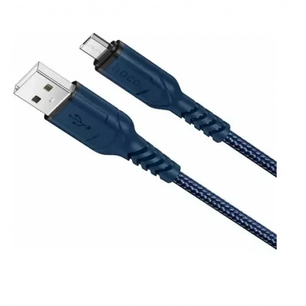 Hoco Victory X59 Braided USB 2.0 to micro USB Cable Μπλε 1m ()