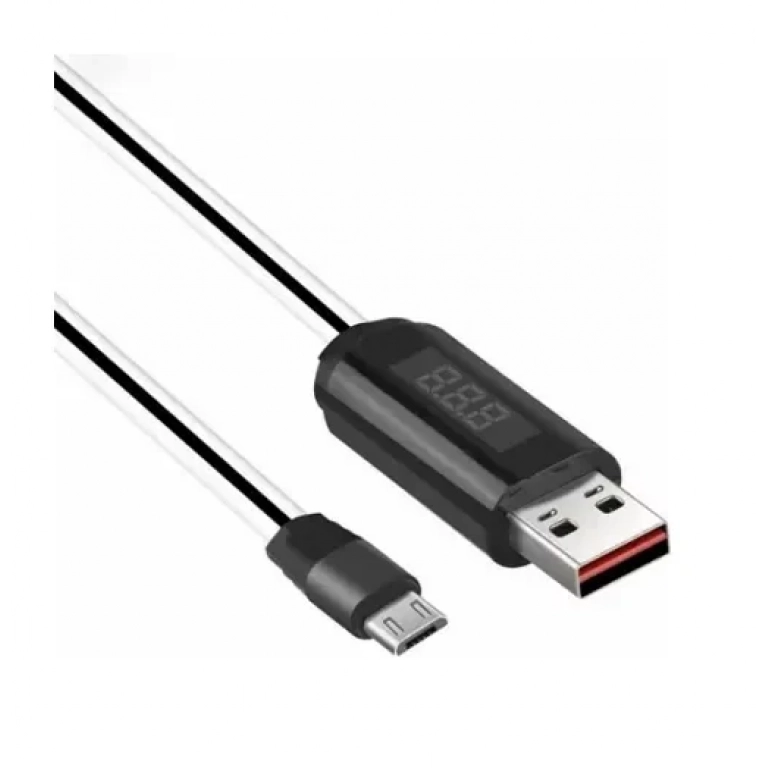 Hoco Regular USB 2.0 to micro USB Cable Λευκό 1m (U29 LED)