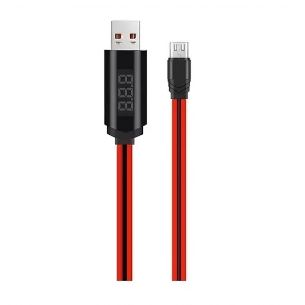 Hoco Regular USB 2.0 to micro USB Cable Κόκκινο 1m (U29 LED)
