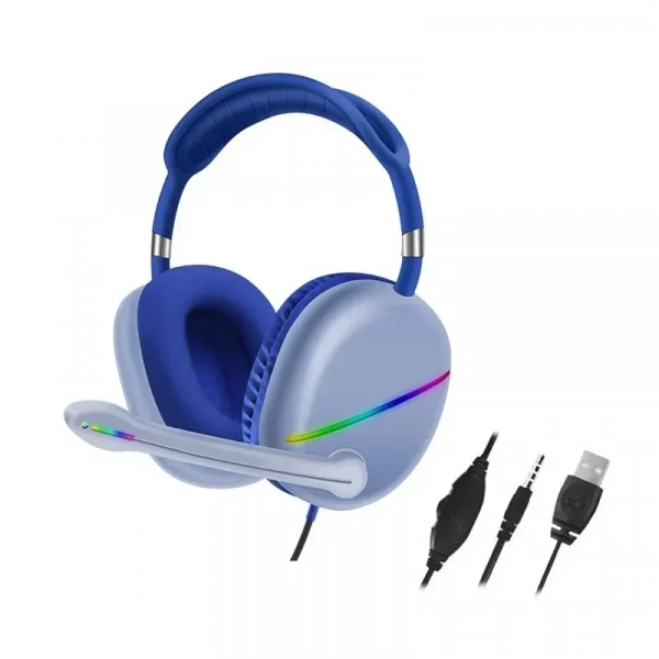 AKZ025 Gaming Headset (3.5mm / USB) Μπλε