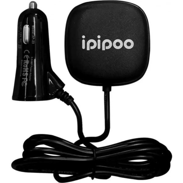 Ipipoo Φορτιστής Αυτοκινήτου XP-23 Γρήγορης Φόρτισης με Θύρες: 5xUSB μαζί με Καλώδιο Ενσωματωμένο