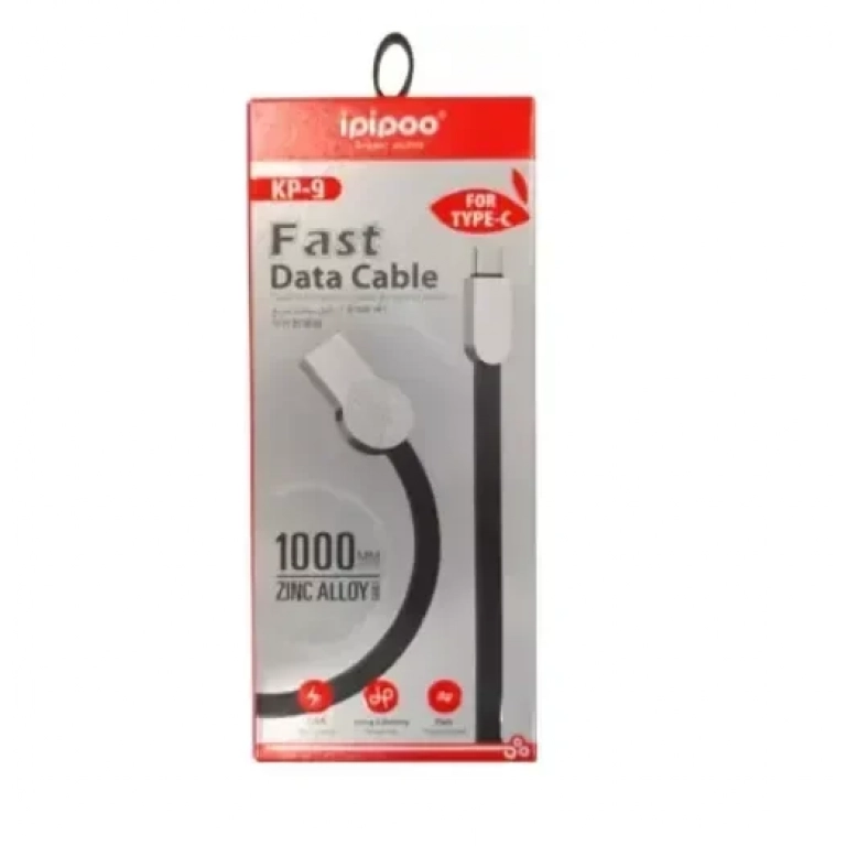 Ipipoo KP-9 USB A to Type-C Charging Cable 1M 2.4A (Black)
