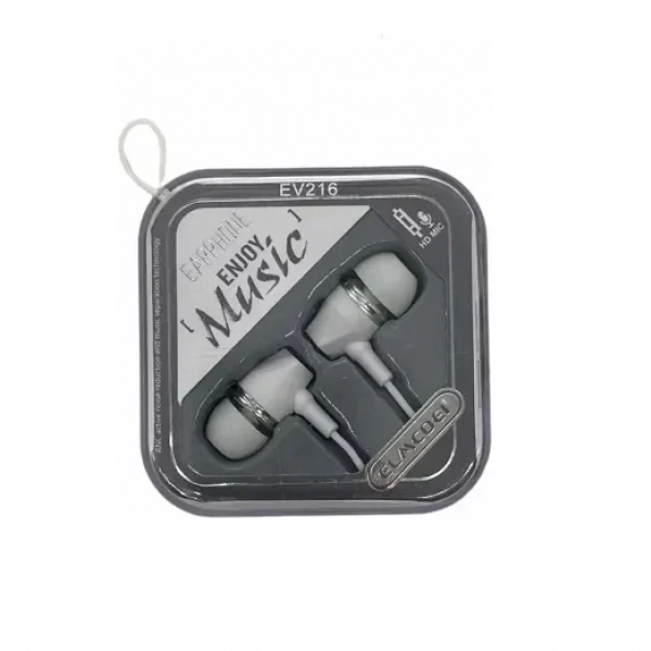 Elmcoei EV216 In-ear Handsfree με Βύσμα 3.5mm Λευκό