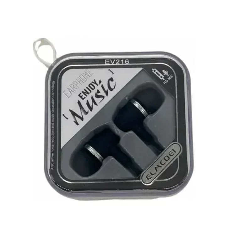 Elmcoei EV216 In-ear Handsfree με Βύσμα 3.5mm Μαύρο