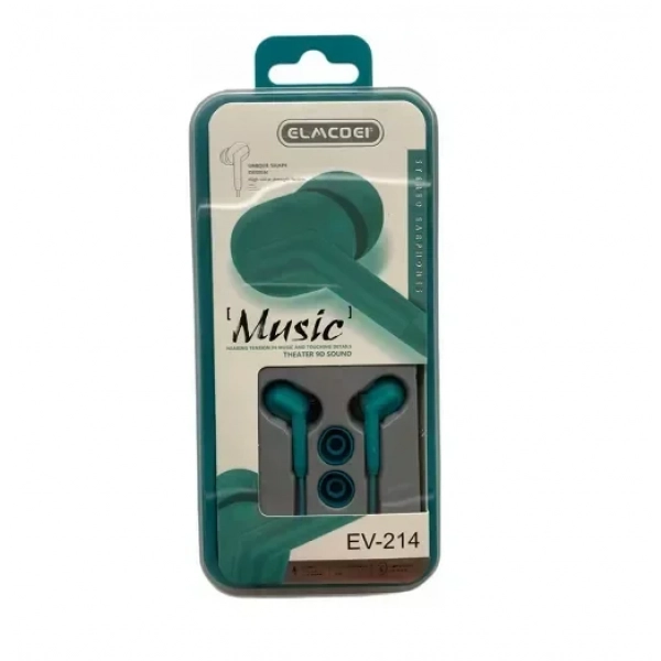 Elmcoei EV214 In-ear Handsfree με Βύσμα 3.5mm Πράσινο