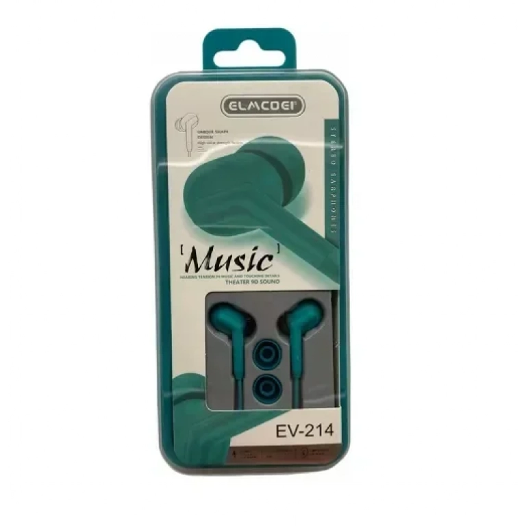 Elmcoei EV214 In-ear Handsfree με Βύσμα 3.5mm Πράσινο