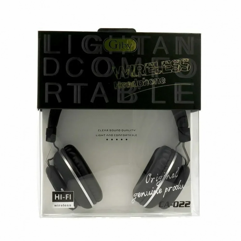 Gjby CA-022 Ασύρματα Bluetooth On Ear Ακουστικά Μαύρα