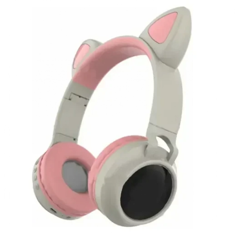 Giby Catear CA-028 Ασύρματα/Ενσύρματα On Ear Ακουστικά Μπεζ / Ροζ