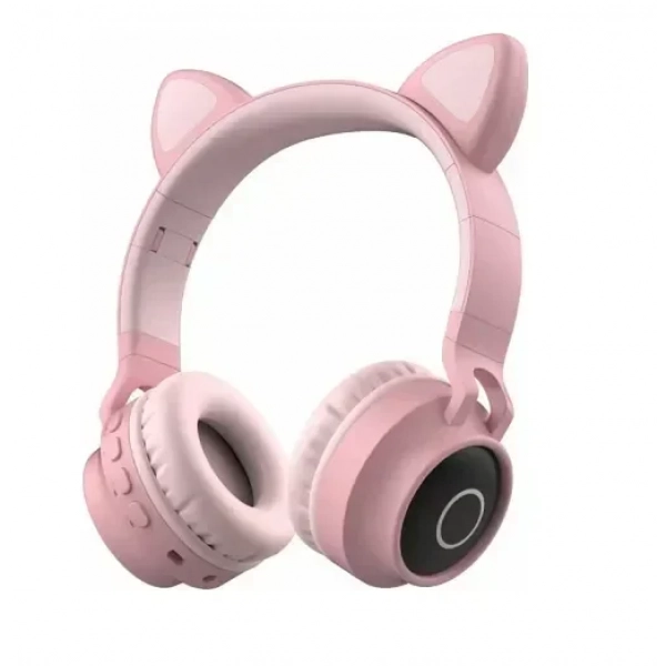 Giby Catear CA-028 Ασύρματα/Ενσύρματα On Ear Ακουστικά Ροζ