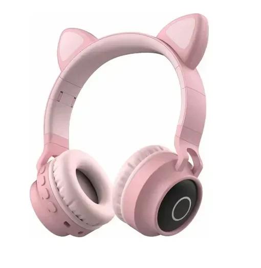 Giby Catear Ca-028 Ασύρματα/Ενσύρματα On Ear Ακουστικά Ροζ