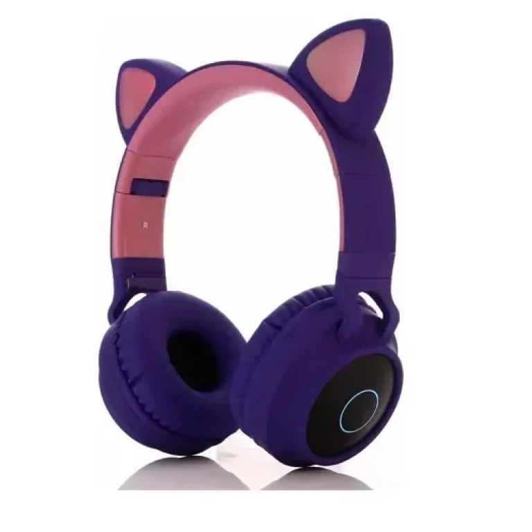 Giby Catear CA-028 Ασύρματα/Ενσύρματα On Ear Ακουστικά Μωβ