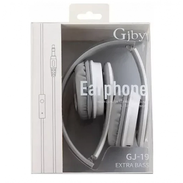 GJ-19 Ενσύρματα On Ear Ακουστικά Λευκά