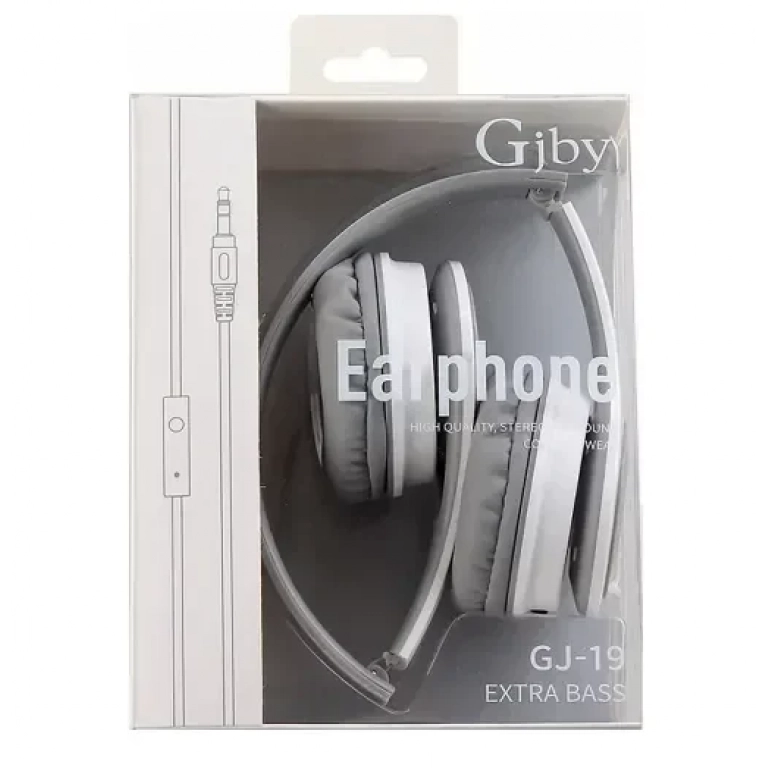 GJ-19 Ενσύρματα On Ear Ακουστικά Λευκά
