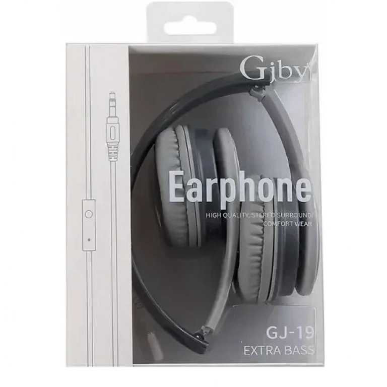 GJ-19 Ενσύρματα On Ear Ακουστικά Γκρι