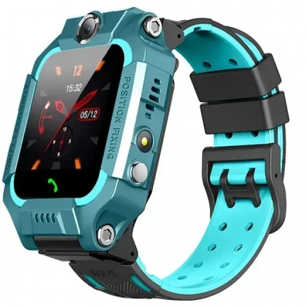 Παιδικό Smartwatch με Καουτσούκ/Πλαστικό Λουράκι Τιρκουάζ Q19 Flip 9102120005