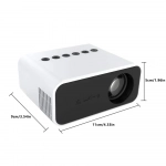 Mini HD Προτζέκτορας LED Full HD 1080P Wownect T500 Λευκό