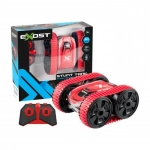 Το πρώτο tank της Exost, το Stunt Tank, είναι εδώ και σαρώνει όλα τα τερέν! Κινείται και στις 2 πλευρές και σκαρφαλώνει πάνω από διαφορετικά εμπόδια. Στα 2,4GHz υποστηρίζει πολλαπλούς παίκτες για ακόμα μεγαλύτερη διασκέδαση. Ηλεκτρικό τηλεκατευθυνόμενο αυτοκίνητο με τηλεχειριστήριο που λειτουργεί με μπαταρίες, απλές ή επαναφορτιζόμενες. Το τηλεκατευθυνόμενο αυτό όχημα είναι σχεδιασμένο για να αναποδογυρίζει και μπορεί να κινηθεί προς όλες τις κατευθύνσεις, να αναδιπλωθεί και να περιστραφεί 360 μοίρες. Επιπλέον, είναι ιδανικό για πίστες με επιφάνεια κυρίως χωμάτινη με άλματα και άλλης μορφής εμπόδια. Χαρακτηριστικά: Τηλεχειριστήριο συχνότητας: 2,4 Ghz Τύπος Οχήματος: Stunt Απόσταση χειριστηρίου: 30 μέτρα Με δυνατότητα κινήσεων: μπροστά, πίσω, αριστερά, δεξιά και στροφή 360° Με φωτισμό Το τηλεχειριστήριο λειτουργεί με μπαταρίες: 2xAAA Διάρκεια λειτουργίας: 18 λεπτά Διάρκεια φόρτισης: περίπου 3 ώρες Διαστάσεις: 16 x 14 x 7 cm
