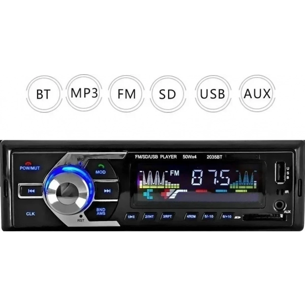 2035BT Ηχοσύστημα Αυτοκινήτου Universal 1DIN (Bluetooth/USB/AUX)
