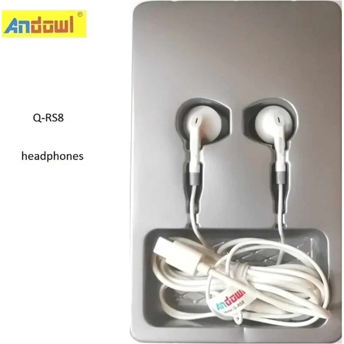 Στερεοφωνικά ακουστικά In-ear Handsfree Type-C λευκά Andowl Q-RS8