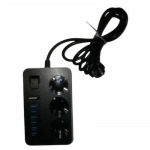 Πολύπριζο με 6 θύρες USB και 3 υποδοχές σούκο με διακόπτη Andowl Q-PC6