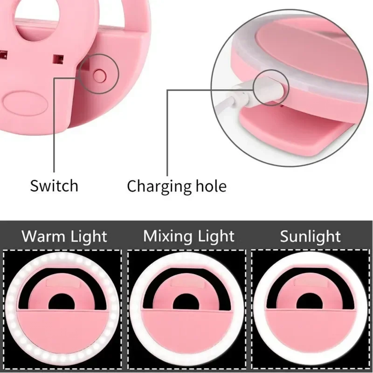 Selfie Ring Light με 36 LED για Φωτεινές Φωτογραφίες Andowl Q-C15