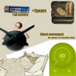 Αυτοκόλλητο Ρολόι 3D Τοίχου μεγάλο Modern Creative Mute Dο It Yourself Μαύρο (120x120cm)
