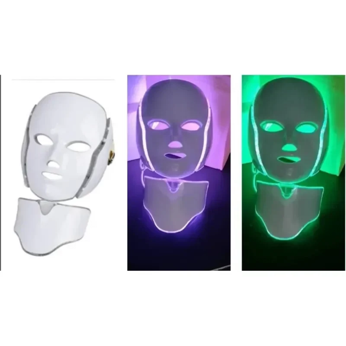 Μάσκα φωτοθεραπείας προσώπου και λαιμού 7 χρωμάτων με 200 λυχνίες led MASK - 002