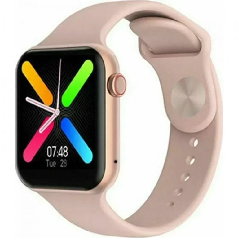 Smartwatch με παλμογράφο και οθόνη αφής FT80 44mm ροζ