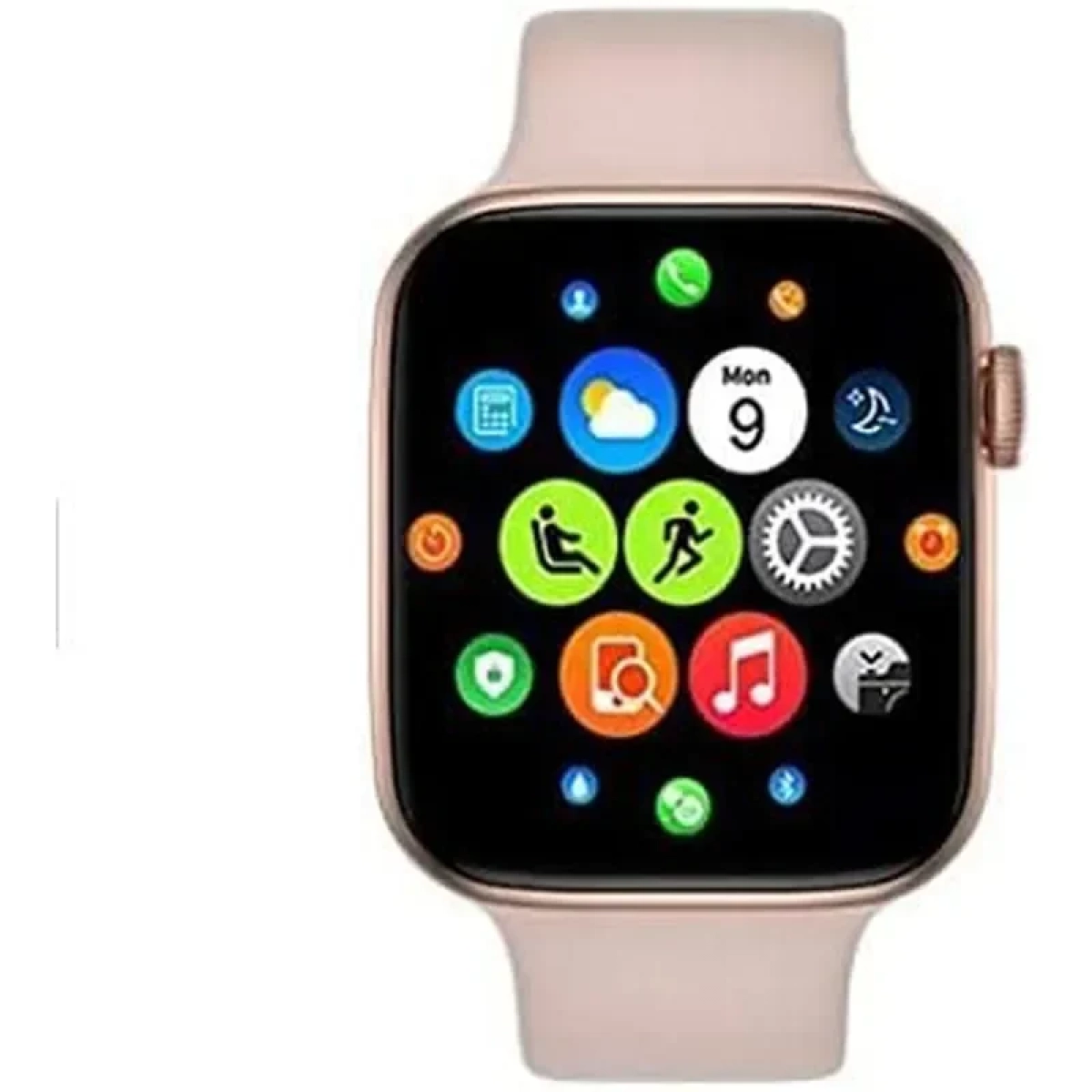 Smartwatch με παλμογράφο και οθόνη αφής FT80 44mm ροζ