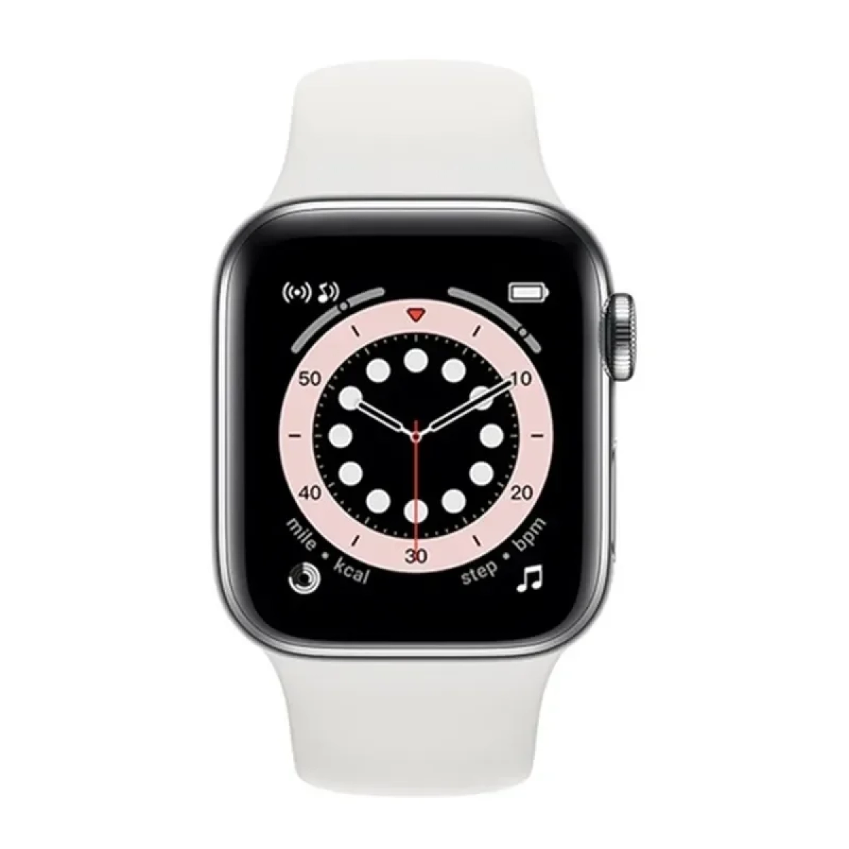 Smartwatch με παλμογράφο και οθόνη αφής T500 Plus λευκό