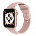 Smartwatch με παλμογράφο και οθόνη αφής T500 Plus ροζ