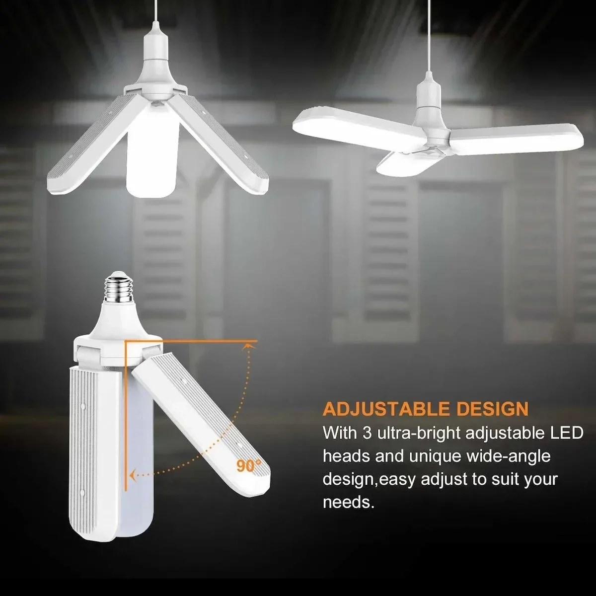 Fan Blade LED Bulb Λάμπα LED για Ντουί E27 Ψυχρό Λευκό 2800lm - Image 3