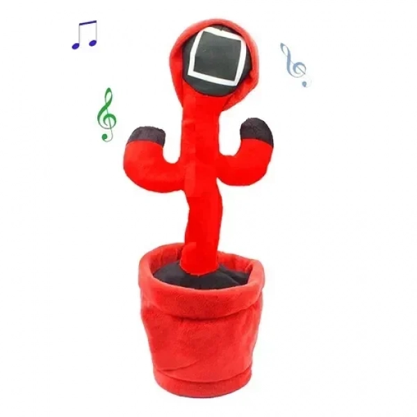 Κάκτος Squid Game που χορεύει, τραγουδάει και μιλάει Squid Game Dancing Cactus 35cm Talking, Sing, Sound Design Square (oem)