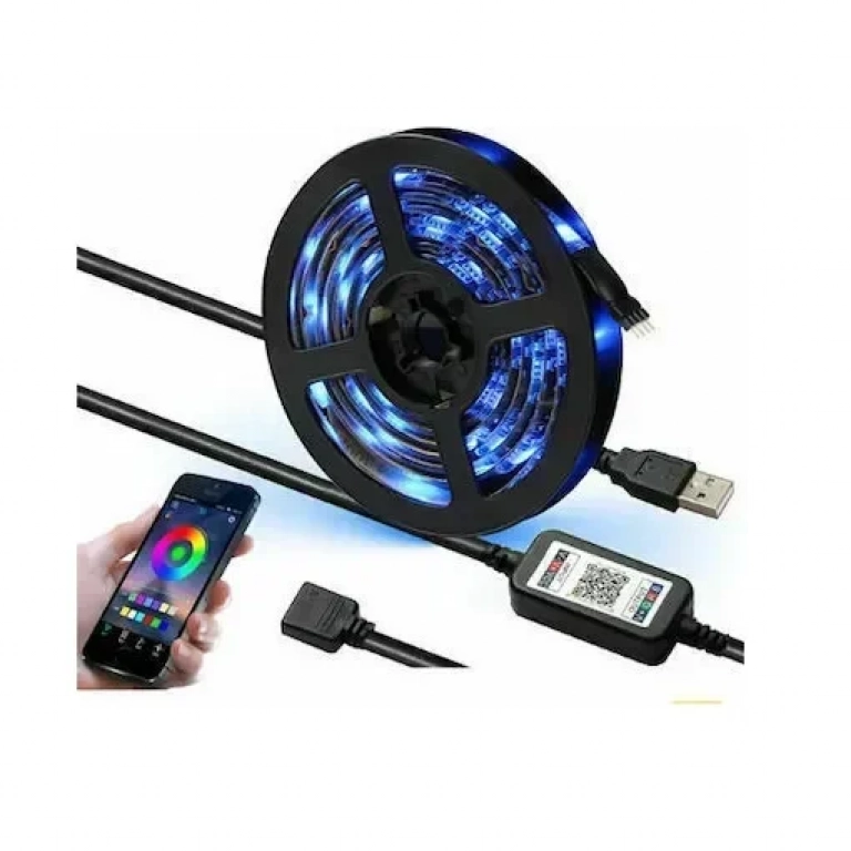 Ταινία LED Σετ SMD5050 USB (5V) RGB 5m PS-107402