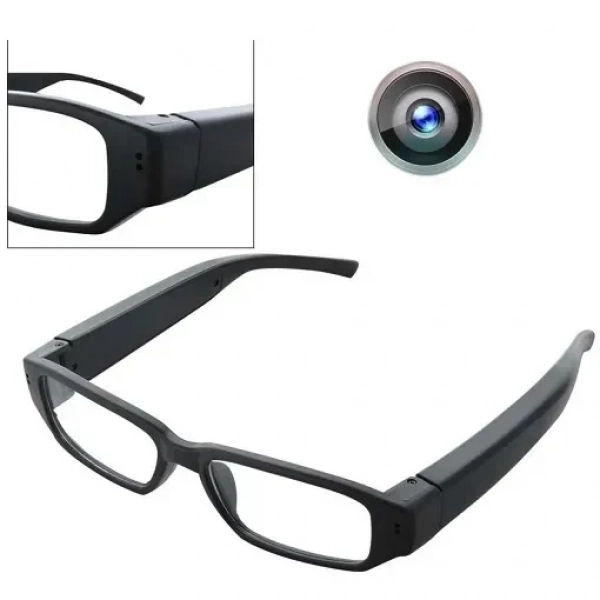 Κρυφή Κάμερα Παρακολούθησης με Υποδοχή για Κάρτα Μνήμης Γυαλιά Μυωπίας HD & Μικρόφωνο 32024