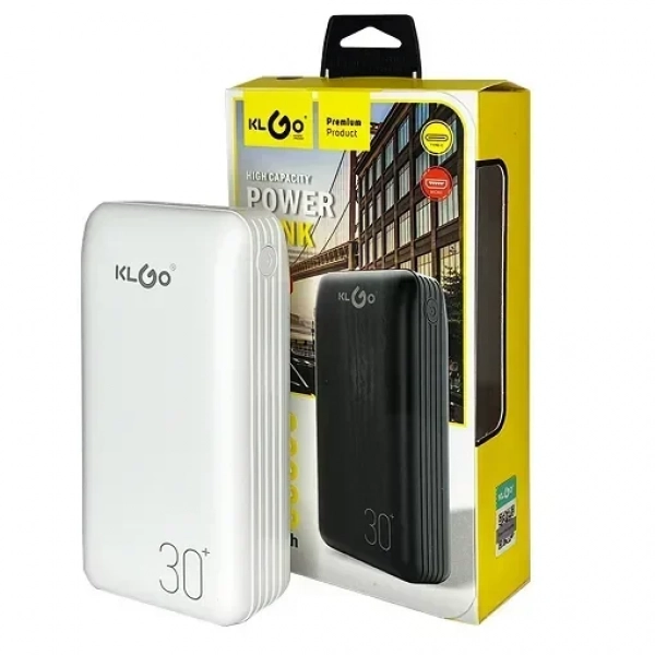 KLGO KP-88 Power Bank Premium Φορητός Φορτιστής 30000mah Λευκό