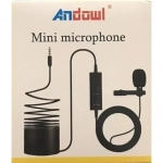 Andowl Electret Μικρόφωνο με Βύσμα 3.5mm Q955S Πέτου για Κάμερα