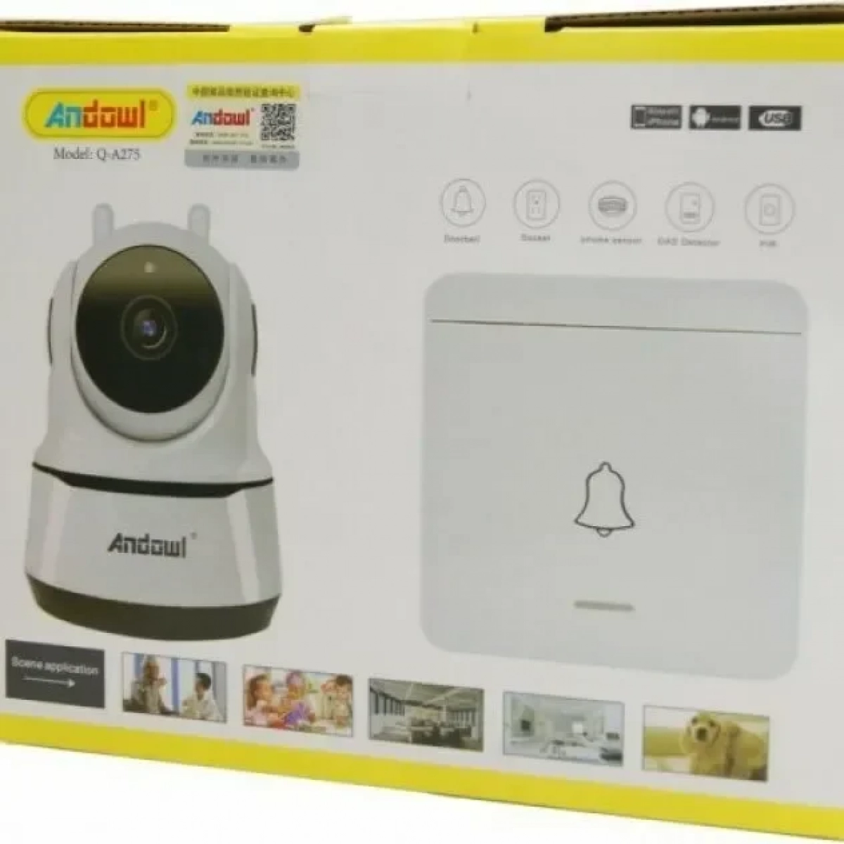 Andowl Q-A275 Πανοραμική HD 355° κάμερα WIFI & κουδούνι