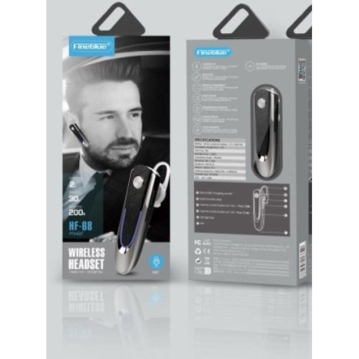 Ασύρματο Bluetooth Ακουστικό In-Ear με Μικρόφωνο, Φωνητικό Έλεγχο & Multiple Connection Fineblue HF-68 - Image 2