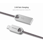 Awei CL-20 Braided USB to Lightning Cable Ασημί 1m (MM040493476) - Image 5