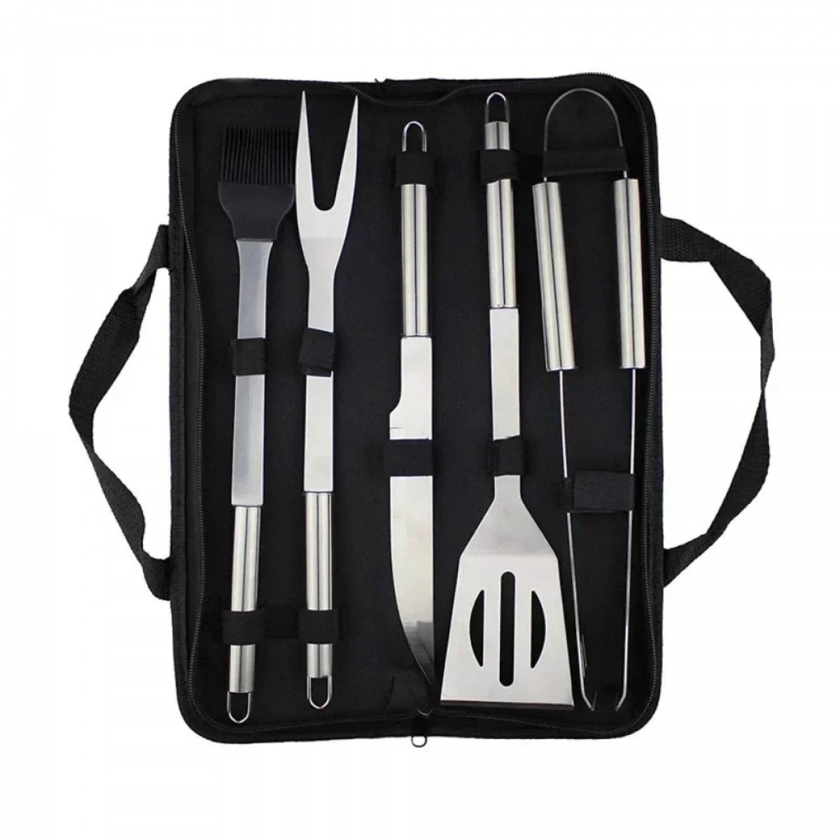 Εργαλεία Μπάρμπεκιου Σε Θήκη Μεταφοράς 5 Τεμάχια 16179-17