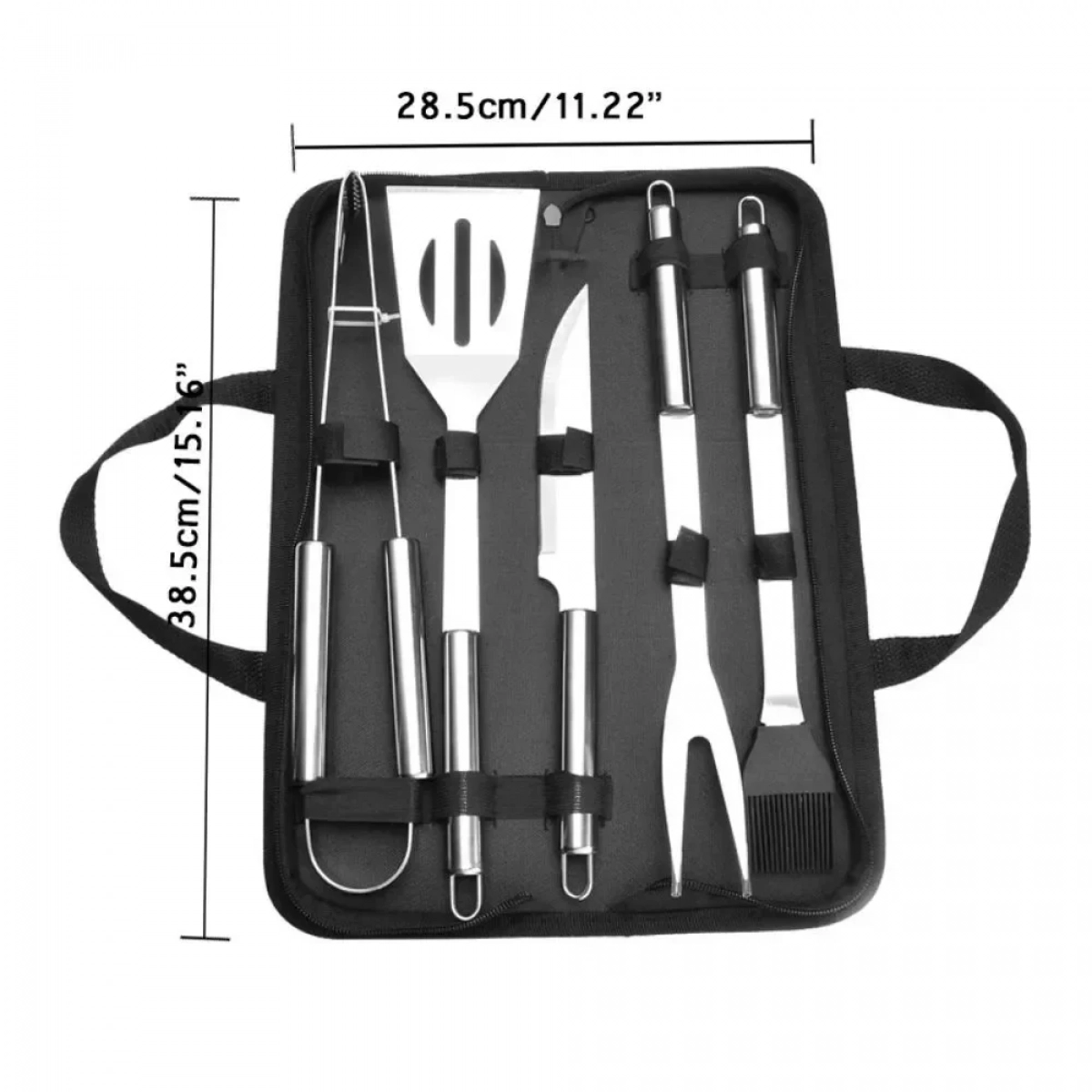 Εργαλεία Μπάρμπεκιου Σε Θήκη Μεταφοράς 5 Τεμάχια 16179-17 - Photo6