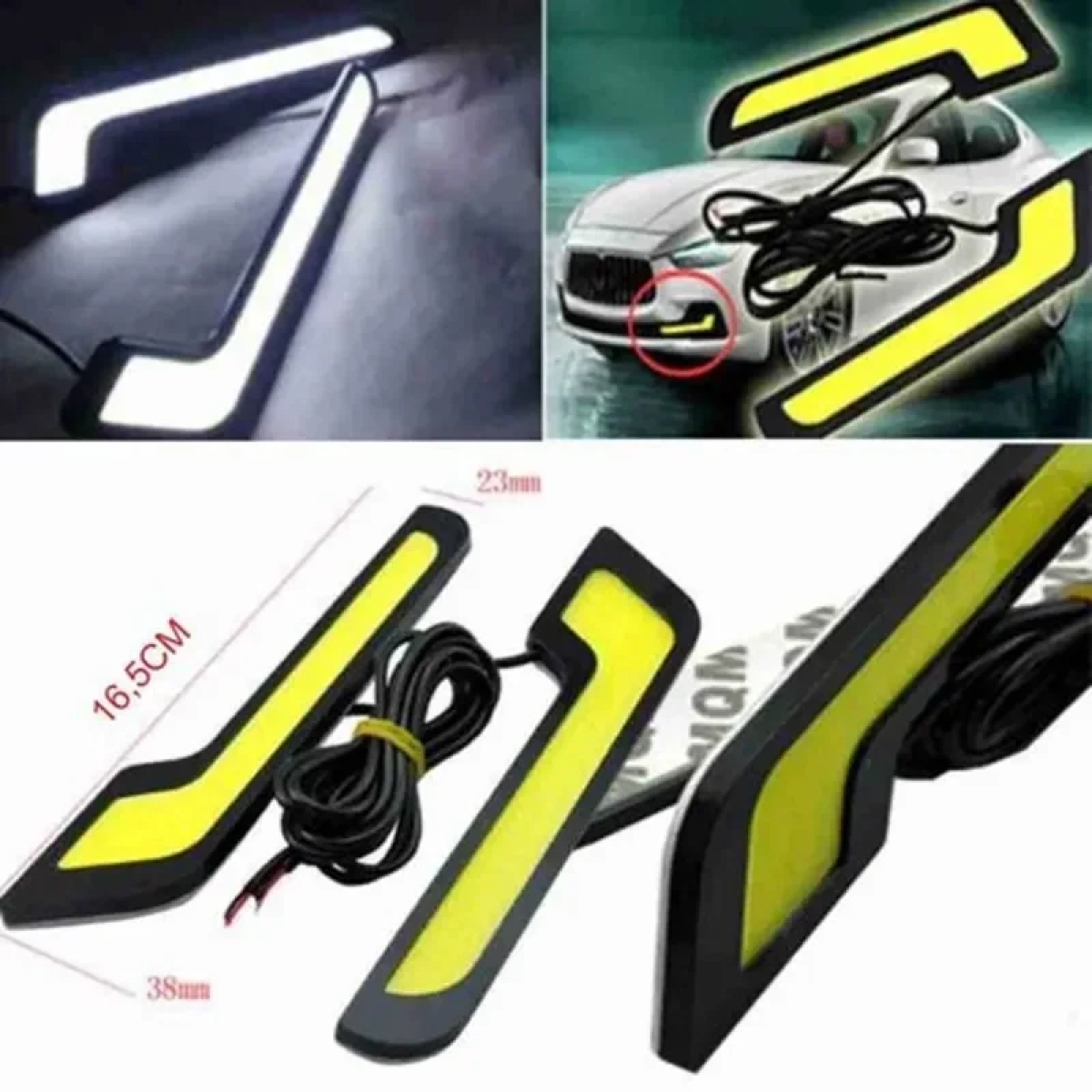 Φώτα Ημέρας Τύπου Mercedes Benz LED COB 6500Κ Λευκό Σετ 2τμχ CO