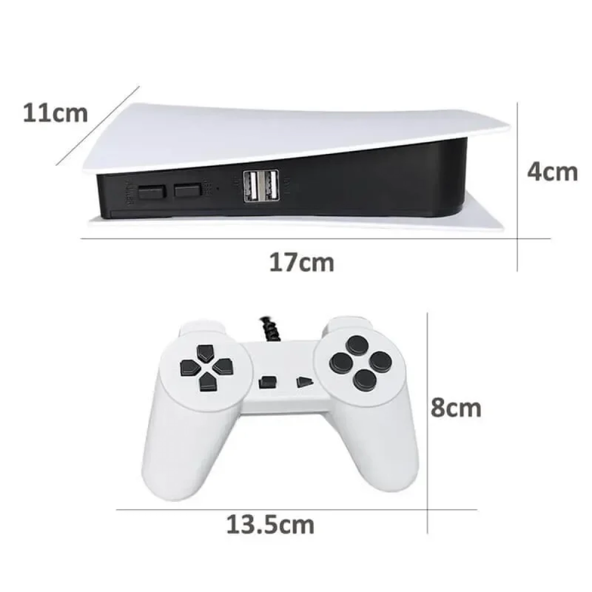 Κονσόλα Τηλεόρασης με 200 Παιχνίδια - 8 Bit Game Station 5 Λευκό με 2 Χειριστήρια