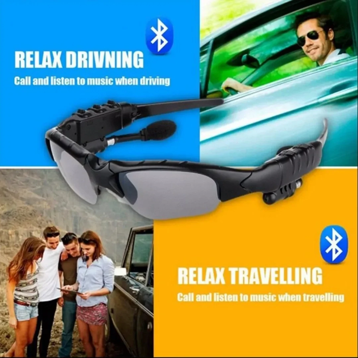 Γυαλιά Ηλίου Και Ακουστικά Bluetooth Handsfree 2 σε 1 Andowl Q-A28 – Μαύρο