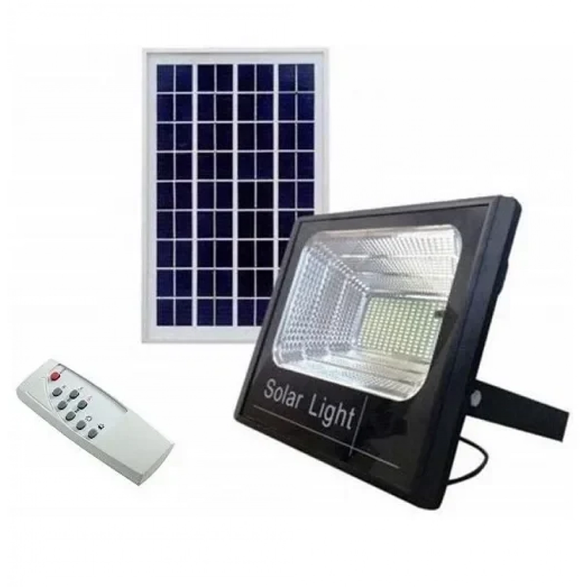 Ηλιακός προβολέας αδιάβροχος 100W με φωτοβολταϊκό πάνελ τηλεκοντρόλ και χρονοδιακόπτη FO-88100 - Image 2
