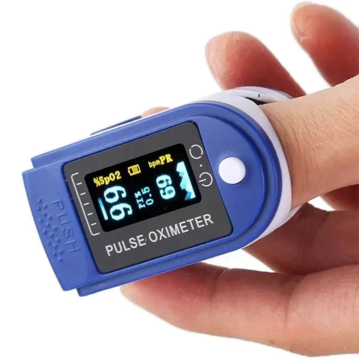 Παλμικό Οξύμετρο Δακτύλου Με Οθόνη 4 Πλευρών LCD MING-OX-100